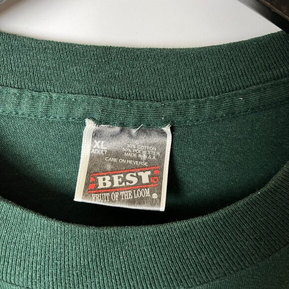 90s Huntsville Texas Native Design Shirt L Forest Green USA Vintage Tee - Picture 4 of 16